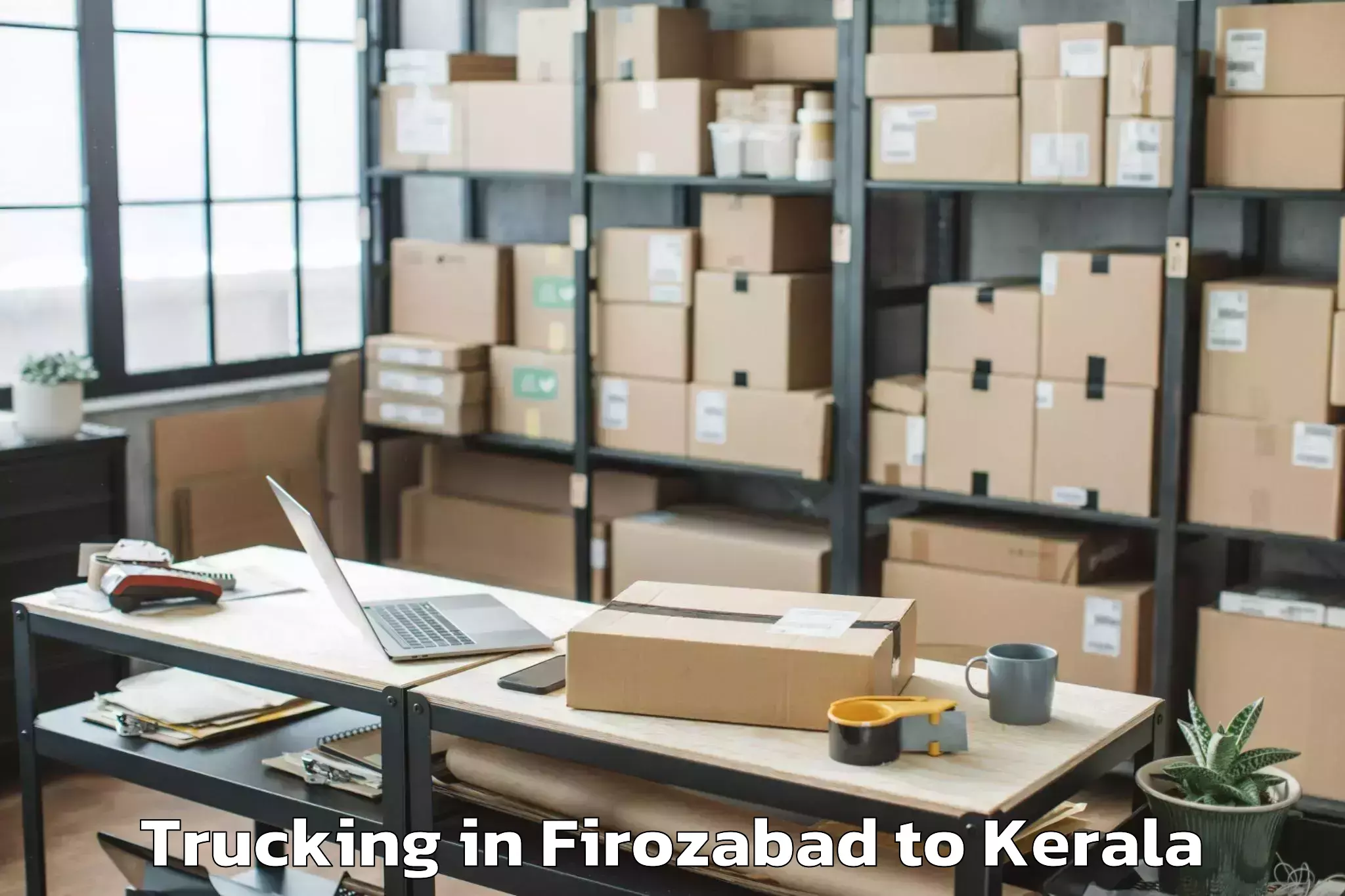 Expert Firozabad to Kumbalam Trucking